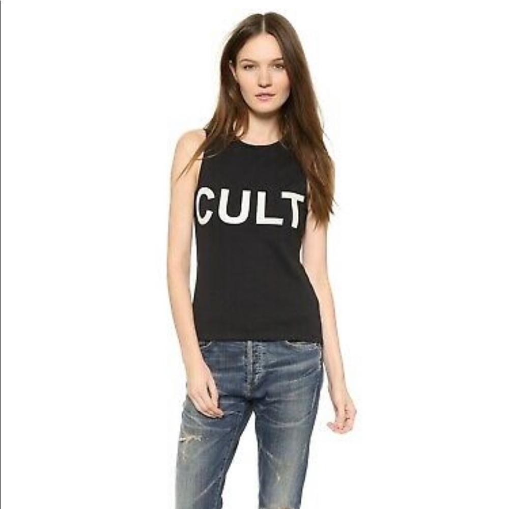 Alexander McQueen Black 'CULT' Graphic Tank Top